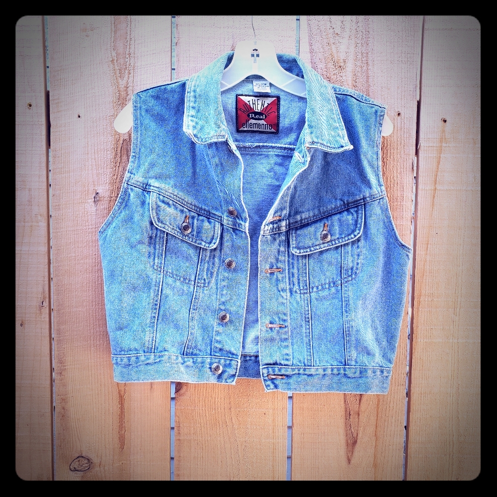 Authentic Ellemenno vintage women's denim vest M